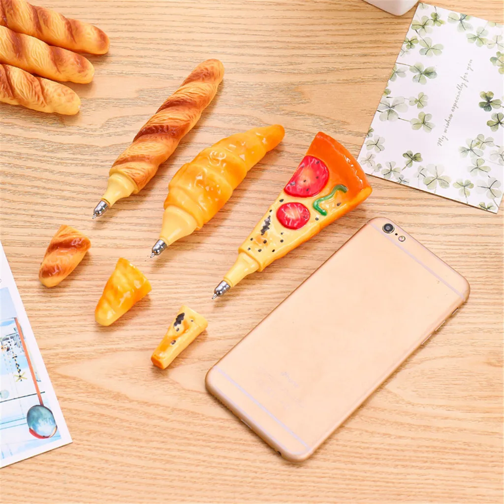 Пищевые шариковые ручки в форме хлеба пиццы гелевая ручка детские Студенческие