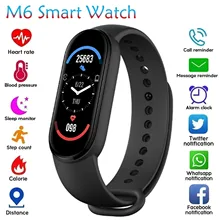 M6 Smart Watch Men 2021 New Band Bracelet Blood Pressure Monitor Fitness Color Screen Smartwatch Smart Clock Hours For xiaomi