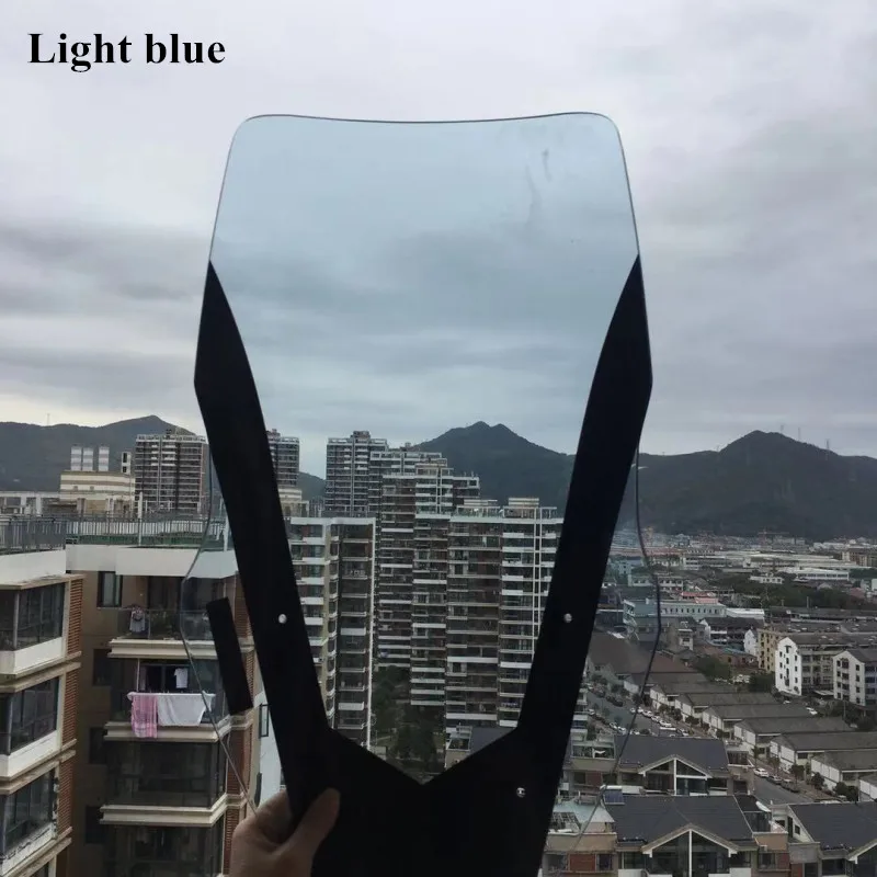 light blue Популярные изменение в байкерском стиле выше 20 см мягкие пластиковые ветровое стекло экран Обтекатели для nmax155 nmax 150 - Цвет: light blue