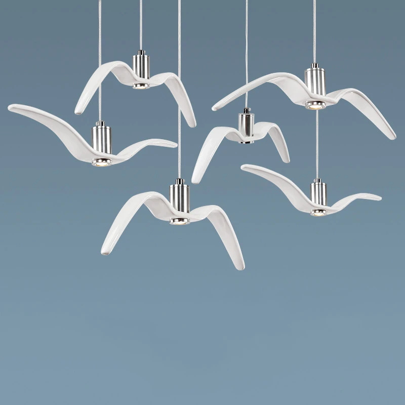 

Modern Nordic Resin Seagull Pendant Lights Led Hanging Lamp for Home Bedroom Kids Room Living Room Dinning Room Decor Fixtures
