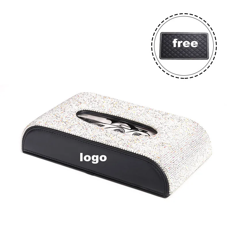 Кожаный/Алмазный автомобильный контейнер для салфеток подходит Maserati Quattroporte Levante