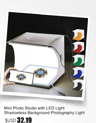 20 см 2 Led мини-светильник, коробка для продукта, светильник для фотосъемки, софтбокс для фотостудии, светильник, палатка, фото, набор для фона