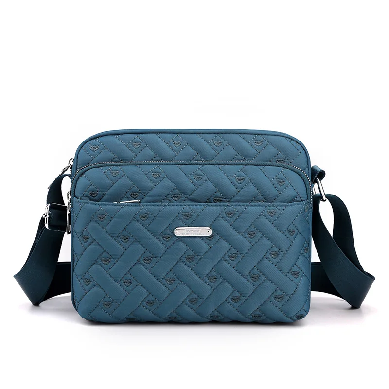 8 Colors Casual nylon cross body bag Multi Zipper Solid Small bags High quality travel shoulder bags Brand Women's fashion bag