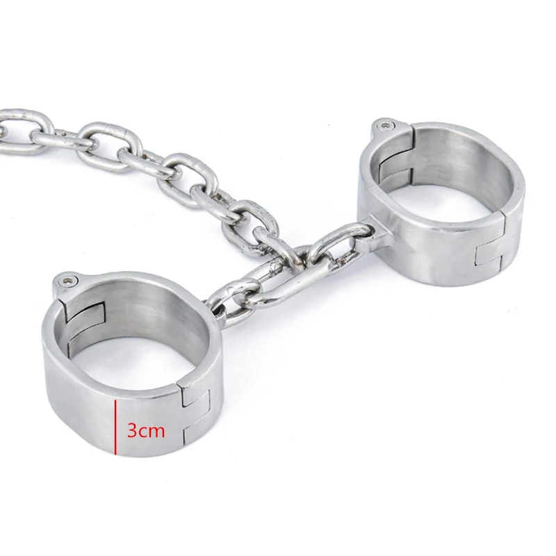 Наручники из нержавеющей стали наручники с цепочкой ошейник БДСМ секс игрушки