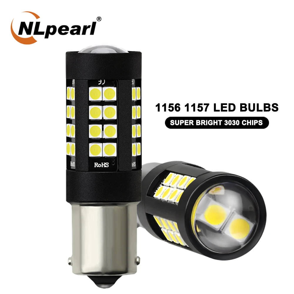 

NLpearl 1x Signal Lamp P21w Led 1156 Ba15s Bau15s Py21w Led Bulbs 3030SMD Bay15d 1157 Led P21/5W Car Turn Signal Brake Light 12V