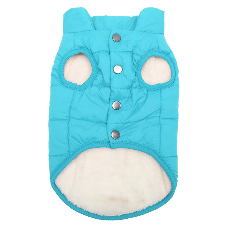 Sky Blue Одежда для маленьких средних и больших собак, зимняя жилетка для собак, ветрозащитная куртка для щенков, пальто для домашних животных, Теплая Флисовая одежда для французского Бульдог-мопс - Цвет: Sky Blue