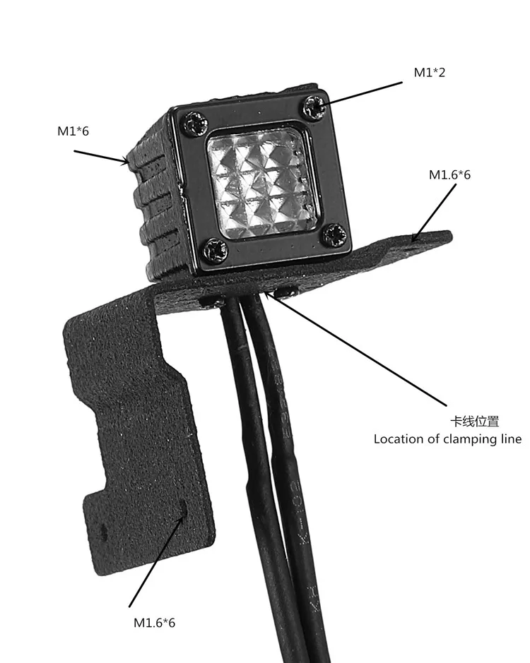 1 пара декоративные светодиодные фары для гусеничного автомобиля 1/10 RC SCX10 III Jeep TRX4