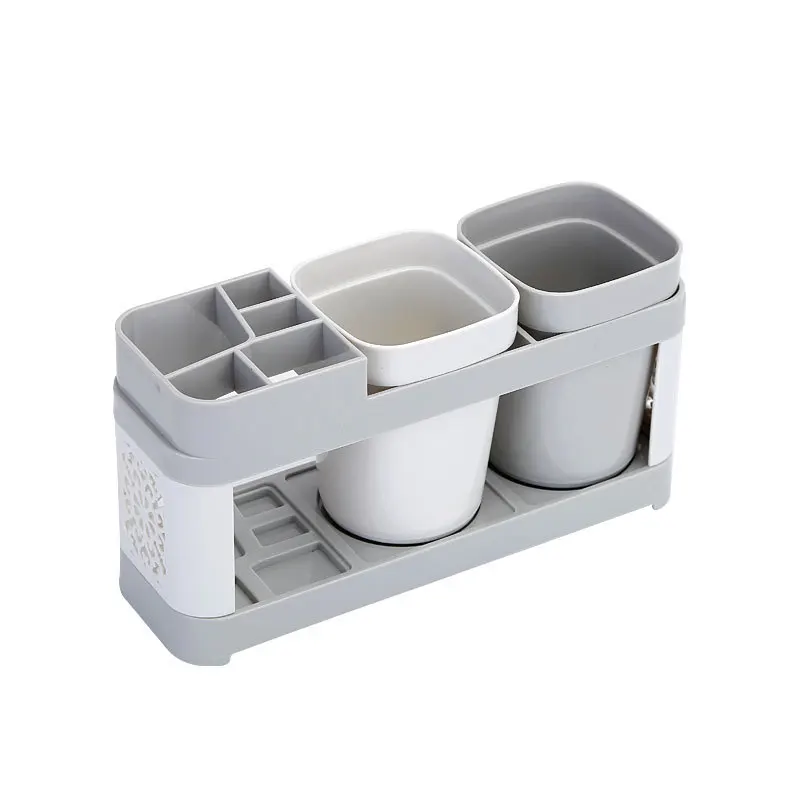 

Wash cup toothbrush holder set creative family couples home toothbrush holder gargle cup holder with two cups