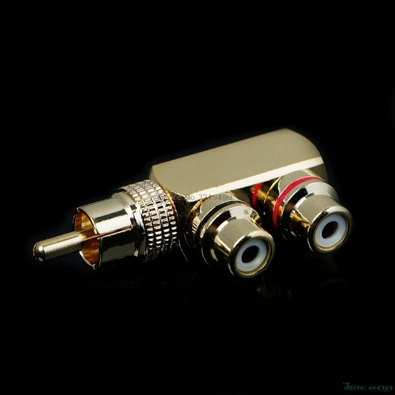 

Для 1 шт. медный аудио разветвитель разъем RCA 1 штекер на 2 гнезда
