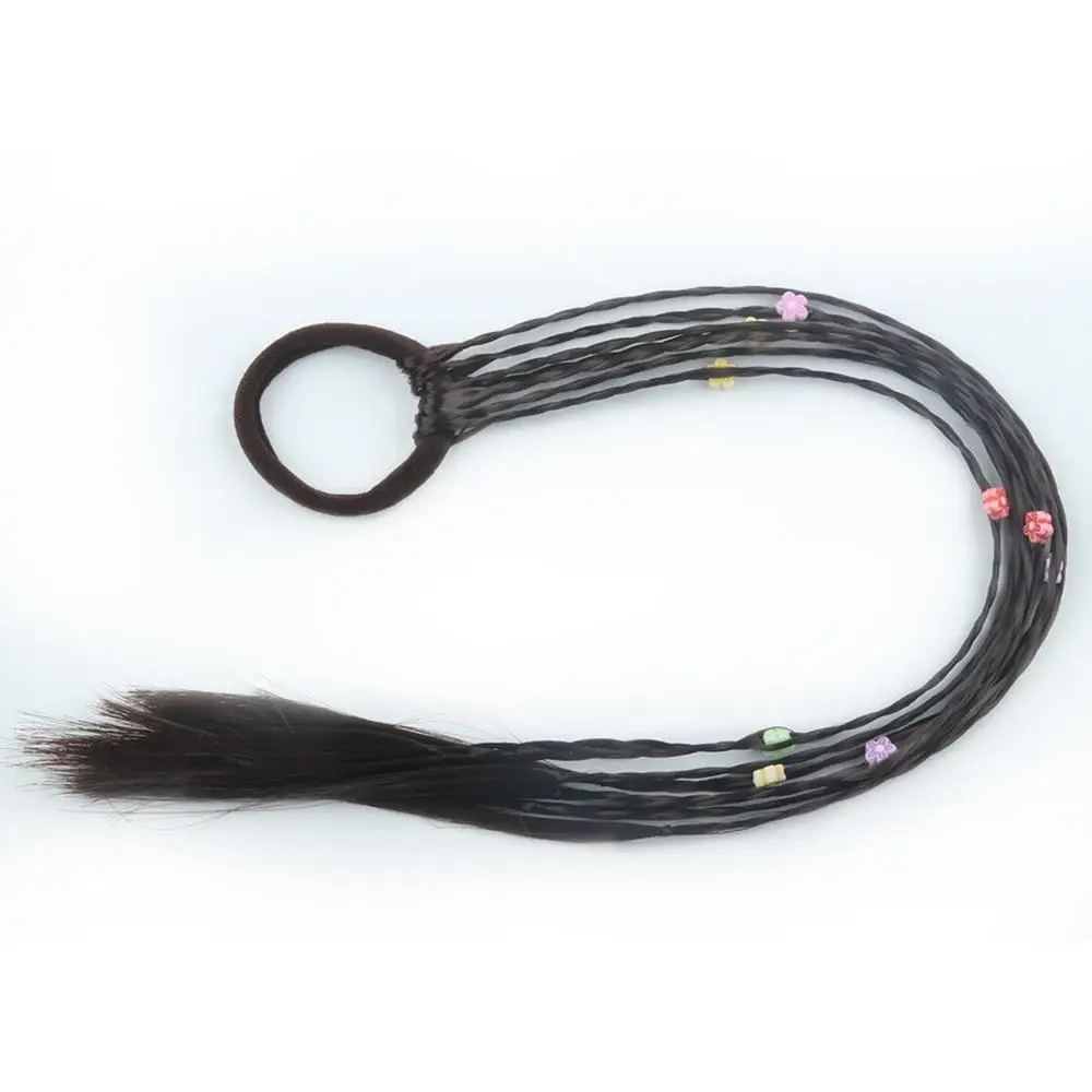 10 шт./партия 38 см Женская резинка для волос Плетеный парик повязка на голову в