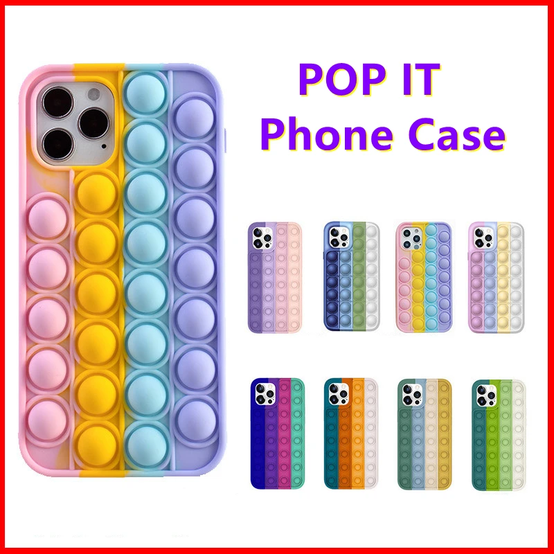 Funda de tel&eacute;fono para IPhone, carcasa de silicona para aliviar la ansiedad y el estr&eacute;s, para modelos 12, 11 Pro, XR, XS, Max y Huawei-0