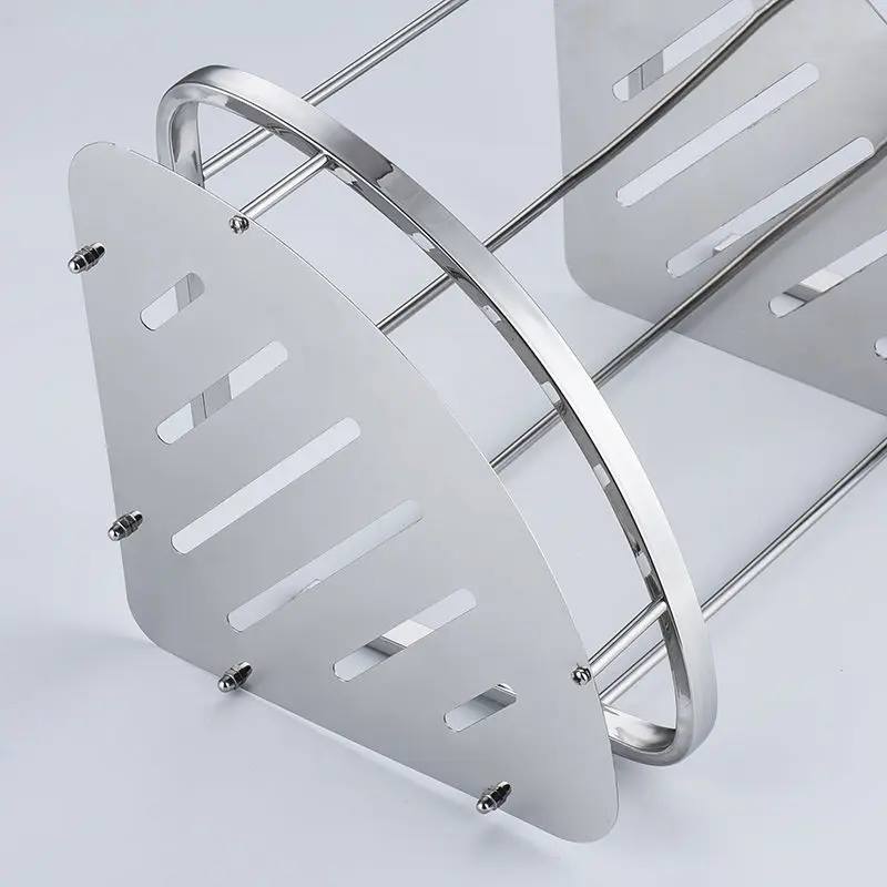 

Double Layer Triangle Bathroom Shelf Shower Shelves 304 Stainless Steel Storage Soap Shampoo Rack Holder Bathroom Organizer