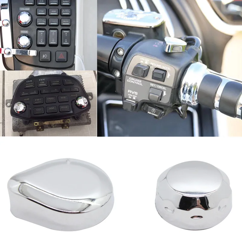 

NewMotorcycle Abs Plastic Chrome Fairing Guard Decorations Switch Cover for Honda Goldwing Gl1800 2001-2017