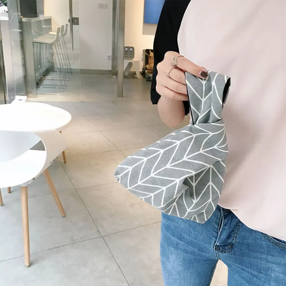 Японский стиль ветер простой узел запястья сумка сетка волна цветок ручная