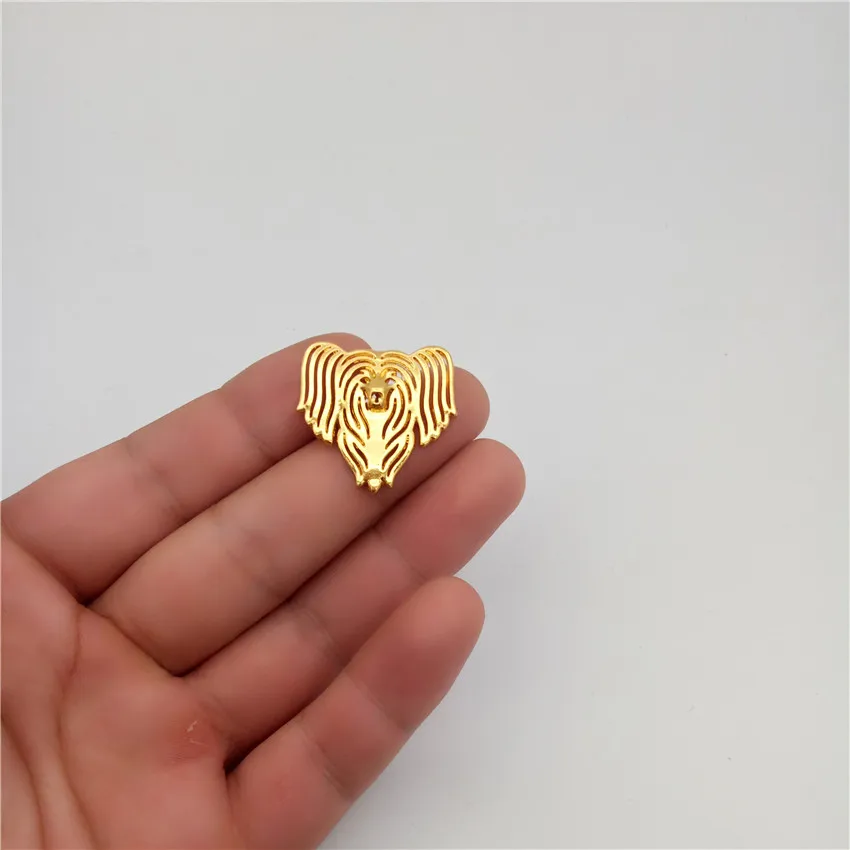 LPHZQH модные китайские хохлатые собачьи Броши золотого цвета нагрудный знак брошь