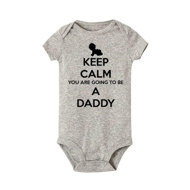 Комбинезон для новорожденных с принтом Keep the Clam You Going Be a Dad одежда маленьких
