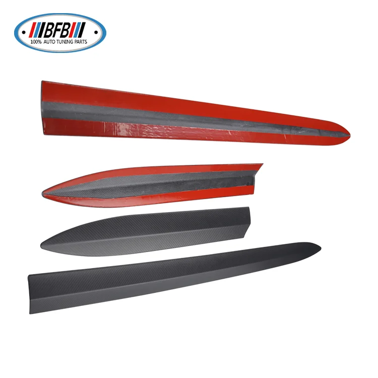 

Matte Real Carbon Fiber 4 PCS Side Body Trims for Tesla Model 3 Front and Rear Door Pillar Trims Exterior Accessories