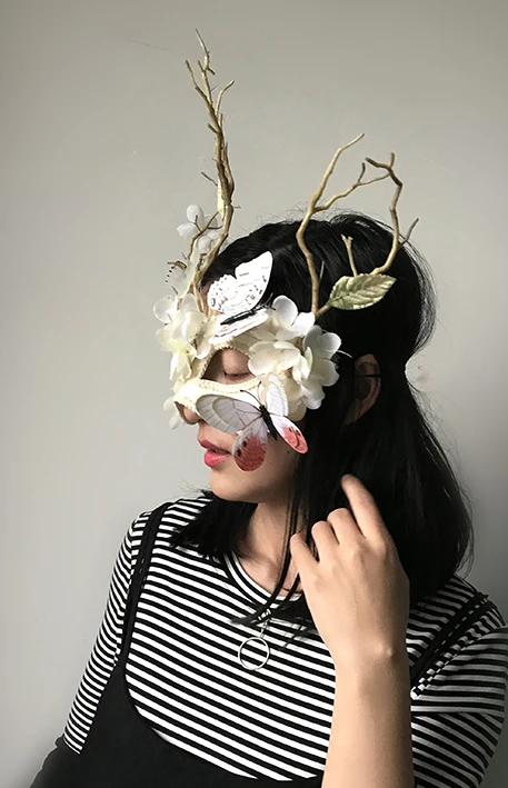 Маска бабочка-ветка маска для танцев вечеринки косплей на Хэллоуин Рождество