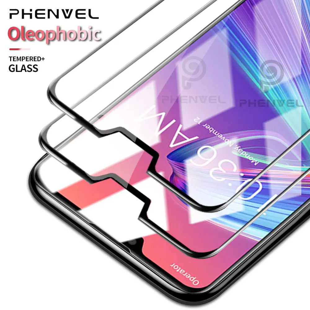 

2 шт. Олеофобное стекло для Asus Zenfone Max Pro M1 полное покрытие Защита экрана для Zenfone Max Plus M2 Закаленное стекло пленка