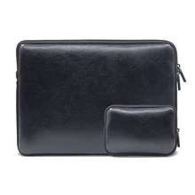 Waterproof Leather Laptop Sleeve Bag Notebook Case +Power Adapter Bag For 2019 2018 New MacBook Air 13 A1932/MacBook Pro 13
