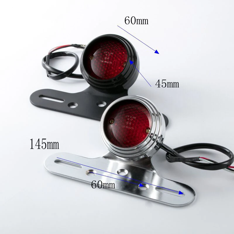 Задний фонарь для мотоцикла в стиле ретро 12 В лампочка номерного знака