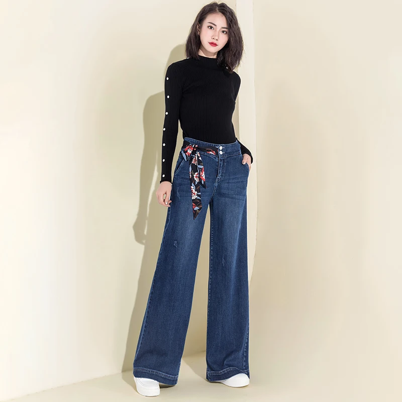 Джинсовые широкие брюки с высокой талией хлопковые винтажные мешковатые