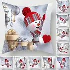 Чехол HUIRAN Снеговик-подушка для дома, новый год рождественские украшения, 2021, подарок на Рождество, 2022
