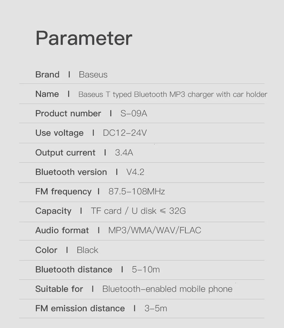 Baseus fm-передатчик Handsfree Bluetooth автомобильный комплект для мобильного телефона lcd MP3-плеер с 3.4A двойное автомобильное usb-устройство для зарядки телефона