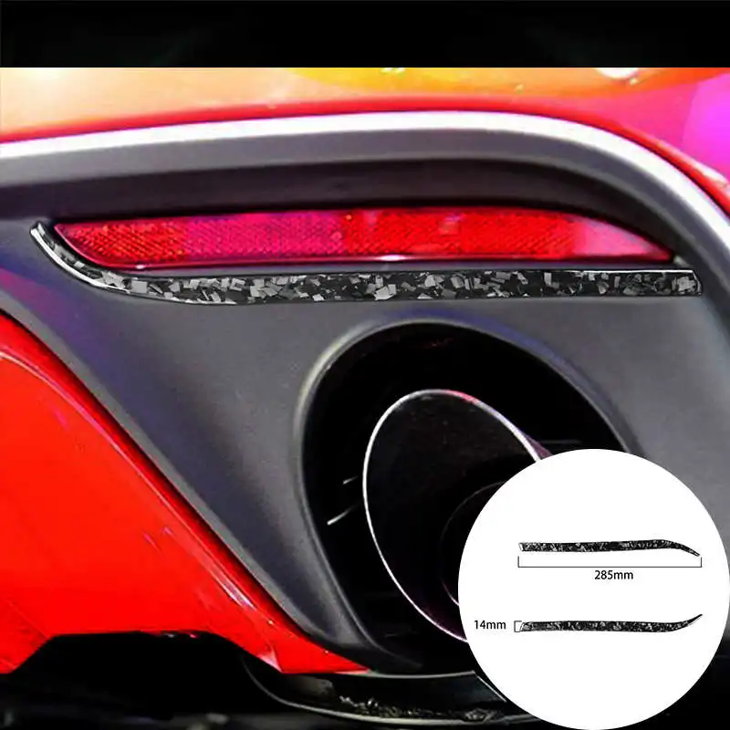 

For Ford Mustang 2015-2020 Forging Grain Car Rear Fog Lamp Strip Sticker Exterior Part Styling Mouldings Car-Styling Accessories