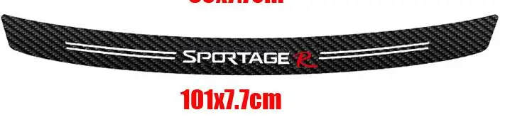 Защитная Наклейка на задний бампер из углеродного волокна для kia rio x-line sportage R Stinger Venga ceed - Название цвета: 101cm sportage R