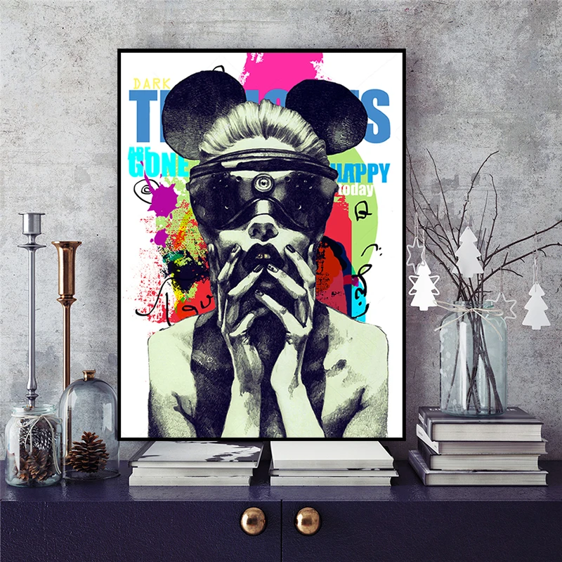 RELIABLI художественный постер сексуальной девушки красочные картины на холсте