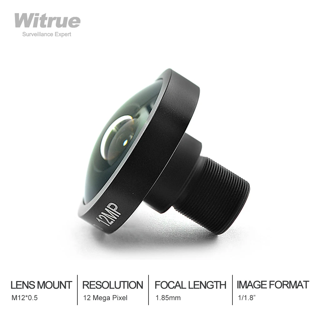 4K 12MP Fisheye CCTV Lens 1.85mm 1/1.8 Inch 185 Degree M12 Mount For SJCAM Xiaomi Yi Gopro Eken Action Cameras | Безопасность и
