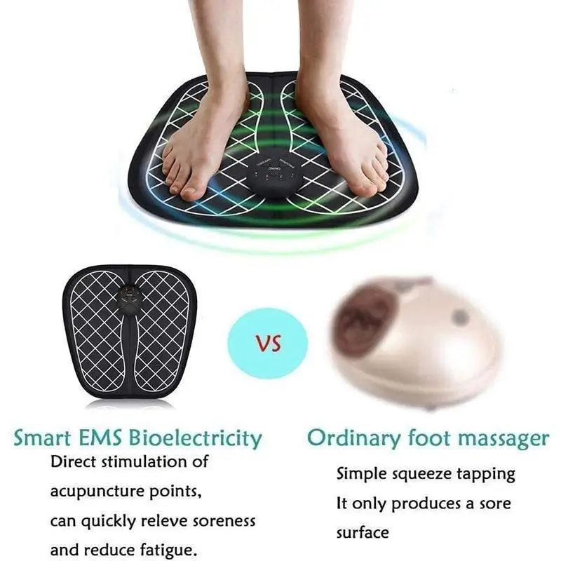 Foot Massage Cushion Electric Charging or battery powered Pad Improve Blood Circulation Relieve Ache Pain Muscle Mat | Мебель