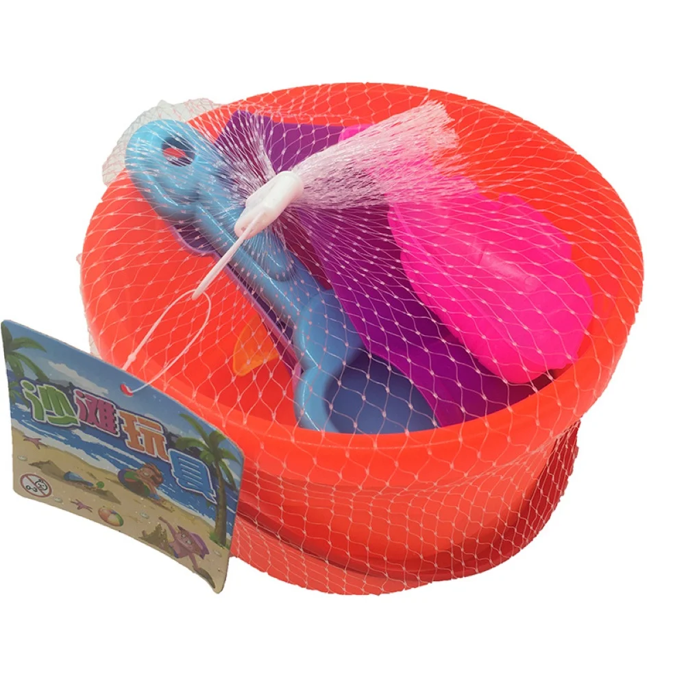 

6Pcs Kids Summer Outdoor Fish Shovel Rake Bucket Beach Water Sand Play Toy Set for Beach Play Sand Water Play Cart