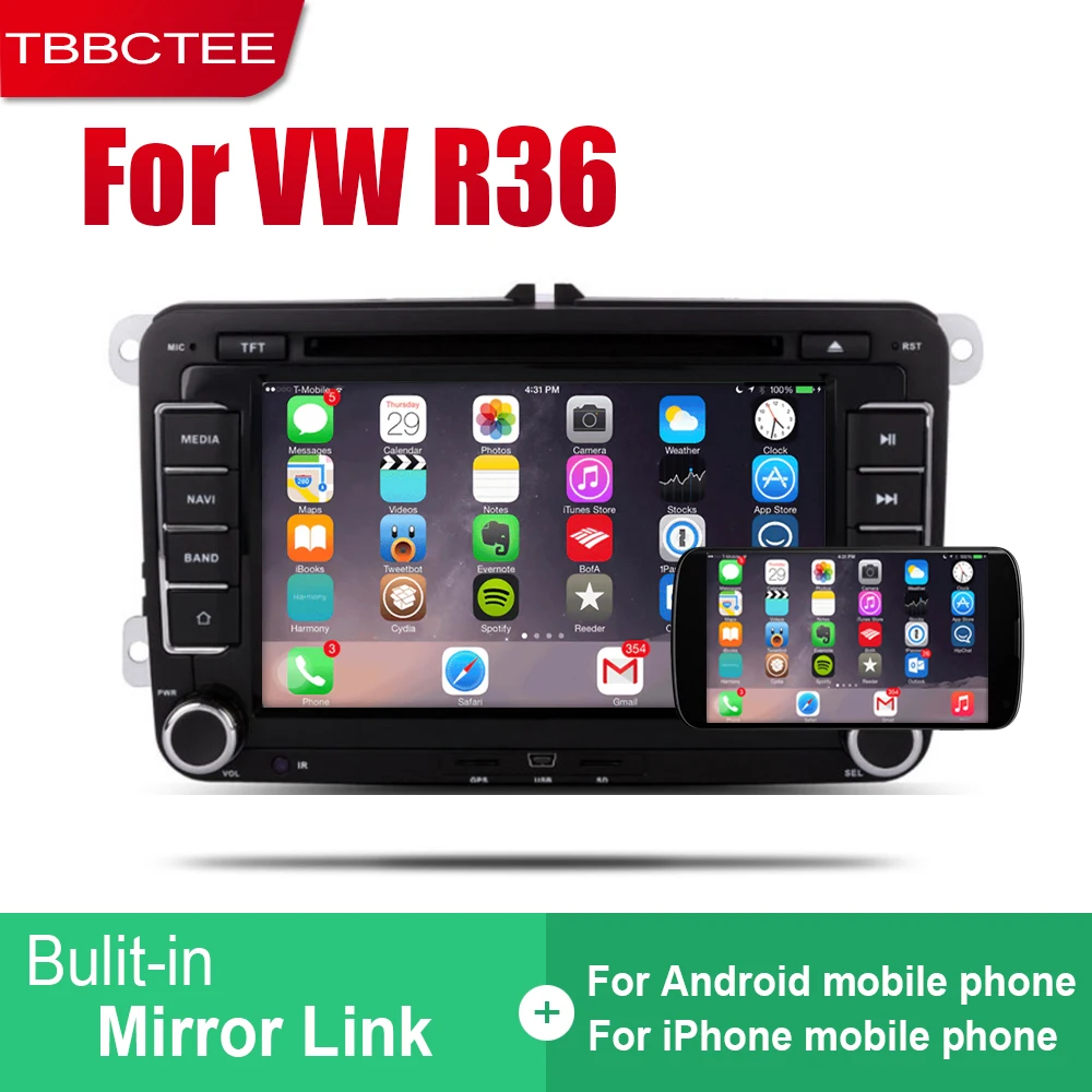 TBBCTEE Авто Радио 2 Din Автомобильный dvd-плеер на основе Android для Volkswagen VW R36 2010 2011 2012 2013