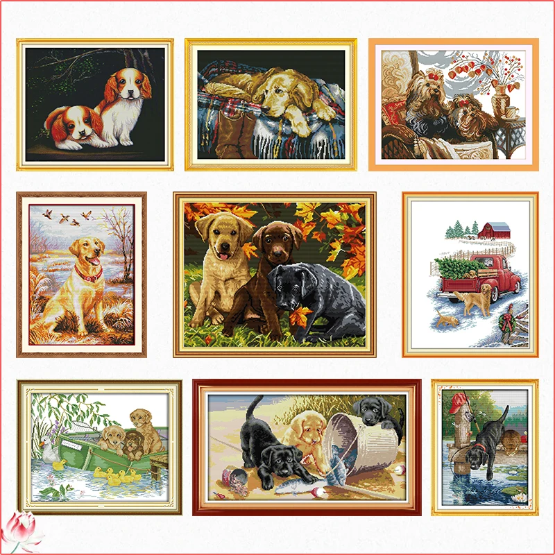 

Радость воскресенье с милой собачкой для вышивания крестиком серии Сделай Сам набор 14 11CT рукоделие швейный набор украшения дома ремесел ру...