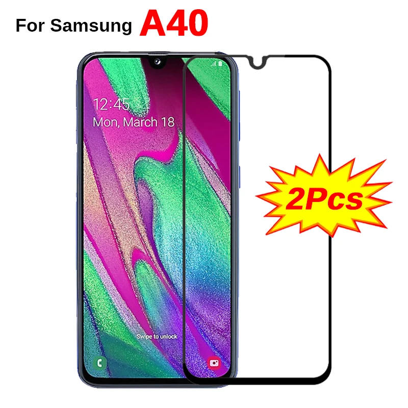2 шт закаленное стекло для samsung Galaxy A40 протектор экрана A 40 SM A405F DS Samsun защитная