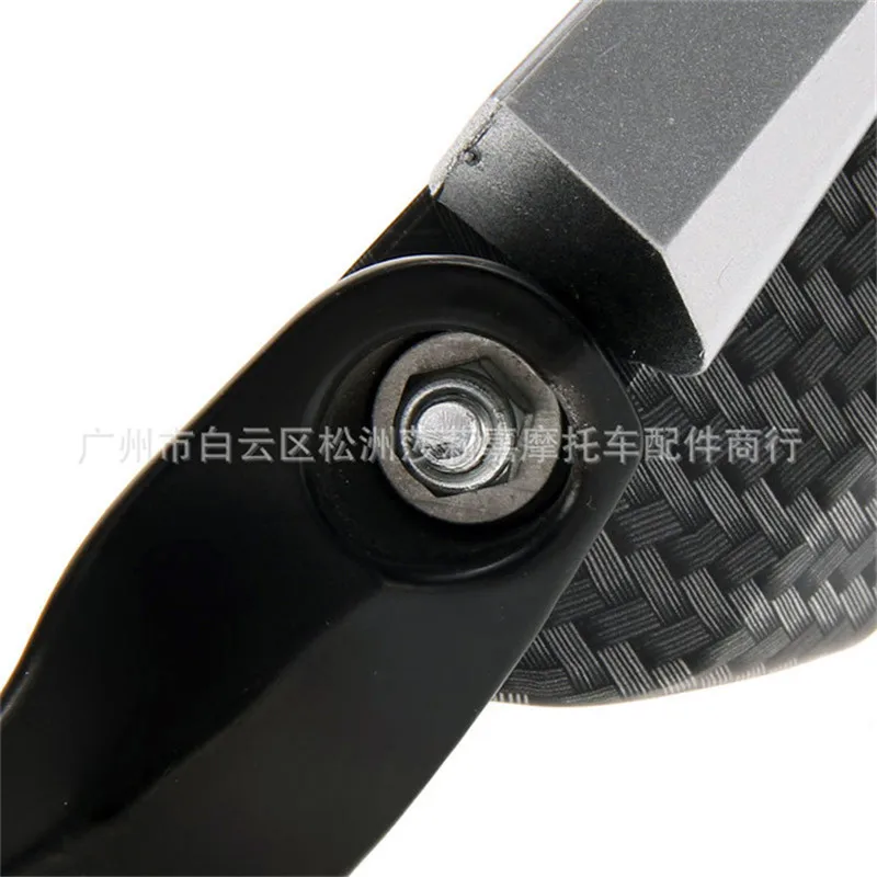 Универсальное черное боковое зеркало для мотоцикла из углеродного волокна 8 мм 10