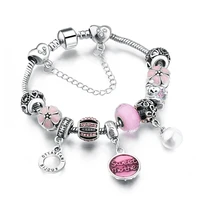 pandora style sweet mother gift series diy beaded bracelet