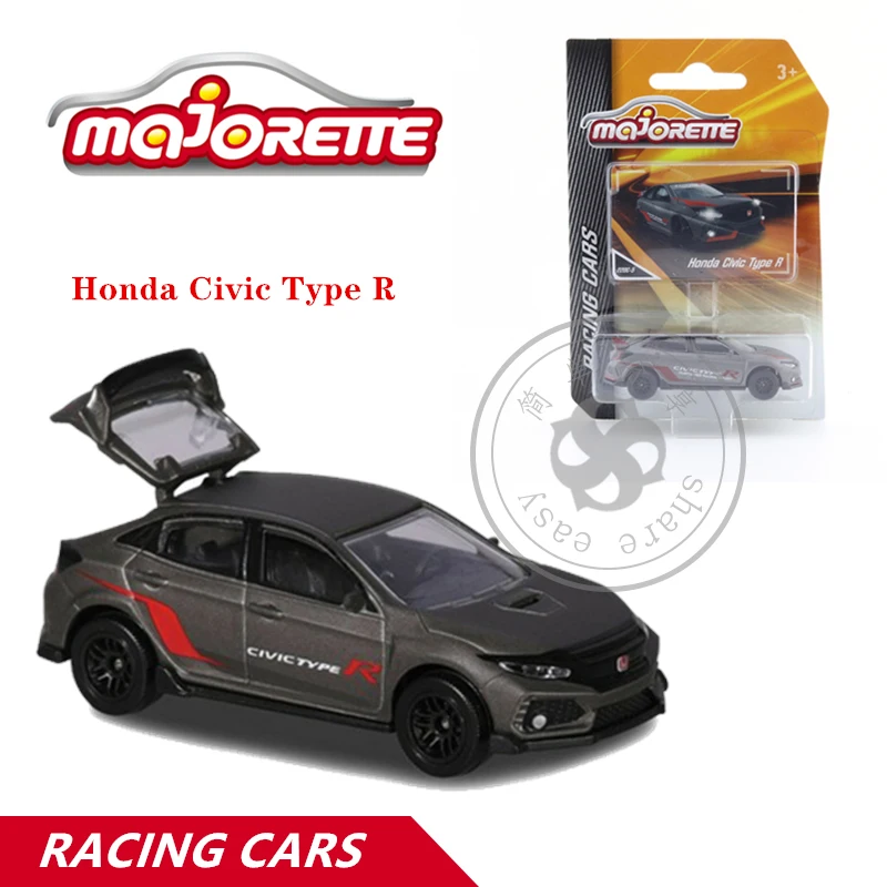 

Majorette 1/64 серия гонки Honda Civic Тип R популярные детские игрушки моторные автомобиля Diecast металлические модели MJ212084009