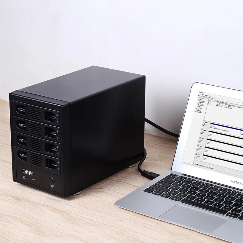 Новый корпус для жесткого диска 4bay с USB3.0 ESATA на SATA3.0 4 Bay жесткий диск поддержкой 2 5