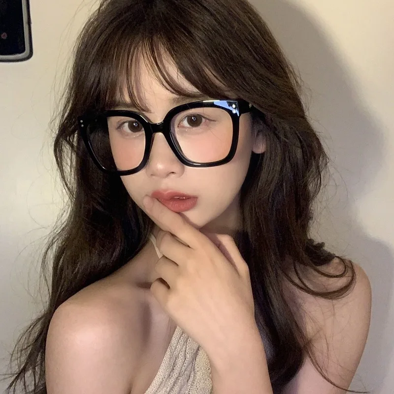 

Очаровательная оправа для очков с защитой от синего света женские модные очки без макияжа мужские контрастные милые декоративные очки