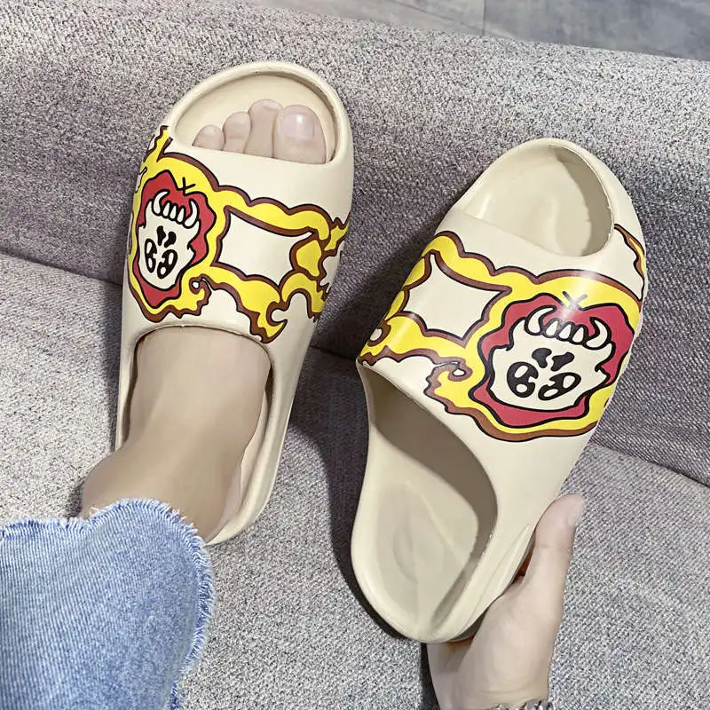 

Сандалии на каблуке, детские тапочки, шлепанцы, детская резиновая прочная Мужская зимняя обувь, забавная теннисная обувь