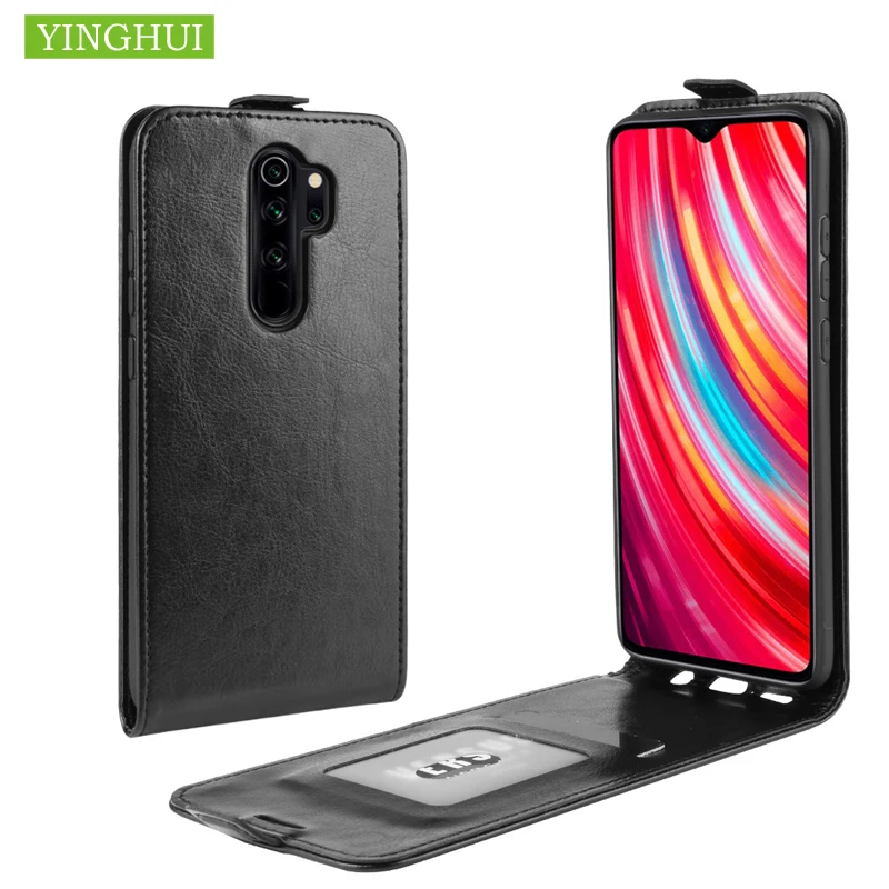 Кожаный чехол для Xiaomi Redmi Note 8 Pro элегантный Магнитный флип-чехол из искусственной