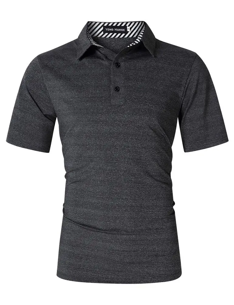

Мужская спортивная быстросохнущая Однотонная рубашка-поло Yong Horse с отложным воротником