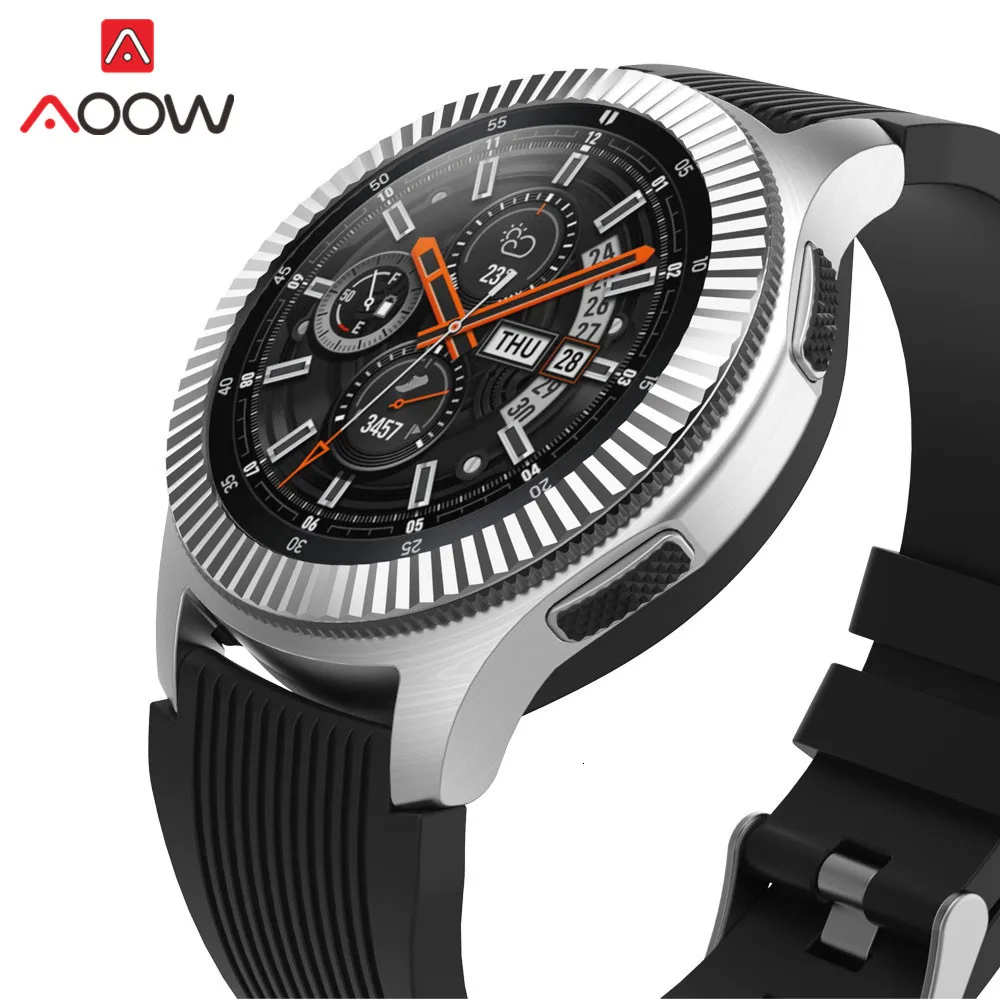 Нержавеющая сталь ободок кольцо стиль для samsung gear S3 Frontier Galaxy Watch 42 мм 46 мм клейкая крышка защита аксессуары