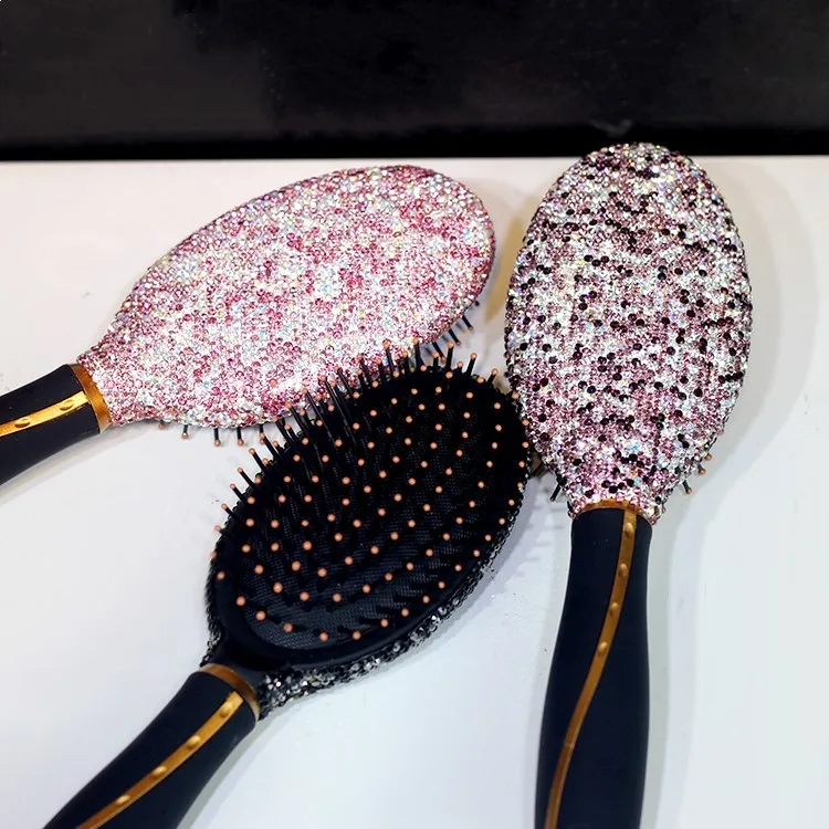 Роскошный креативный гребень для макияжа с кристаллами массажная расческа
