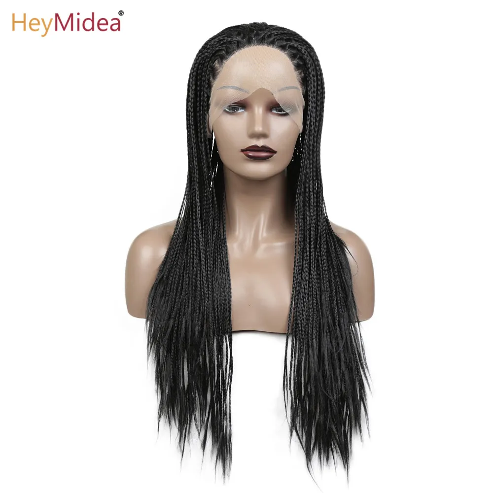 

Парик с плетением для чернокожих женщин HeyMidea, Синтетические длинные косички с эффектом омбре, искусственная кожа головы, для косплея, 30 дюйм...