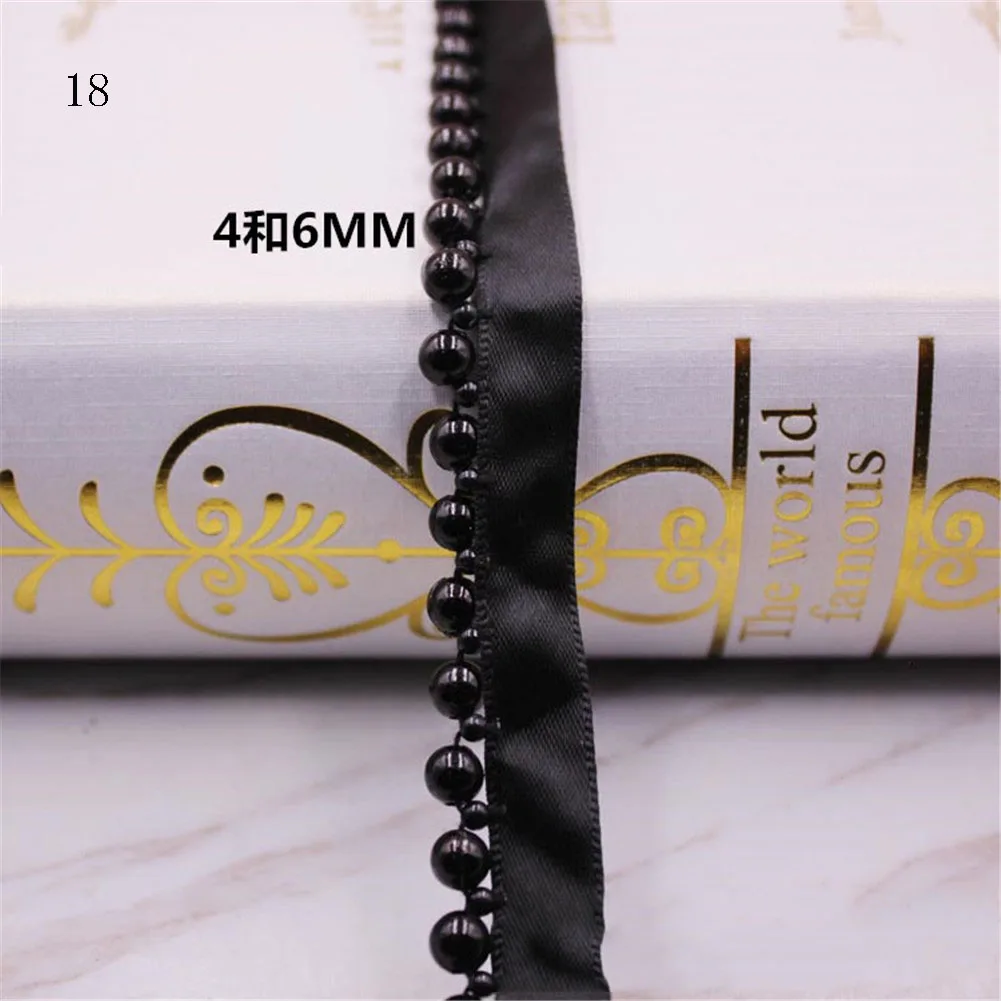 

1yard/lot Vintage White/Black Beaded Lace Trim Tape Fabric Ribbon DIY Collar Sewing Garment Headdress Materials Sewing Craft