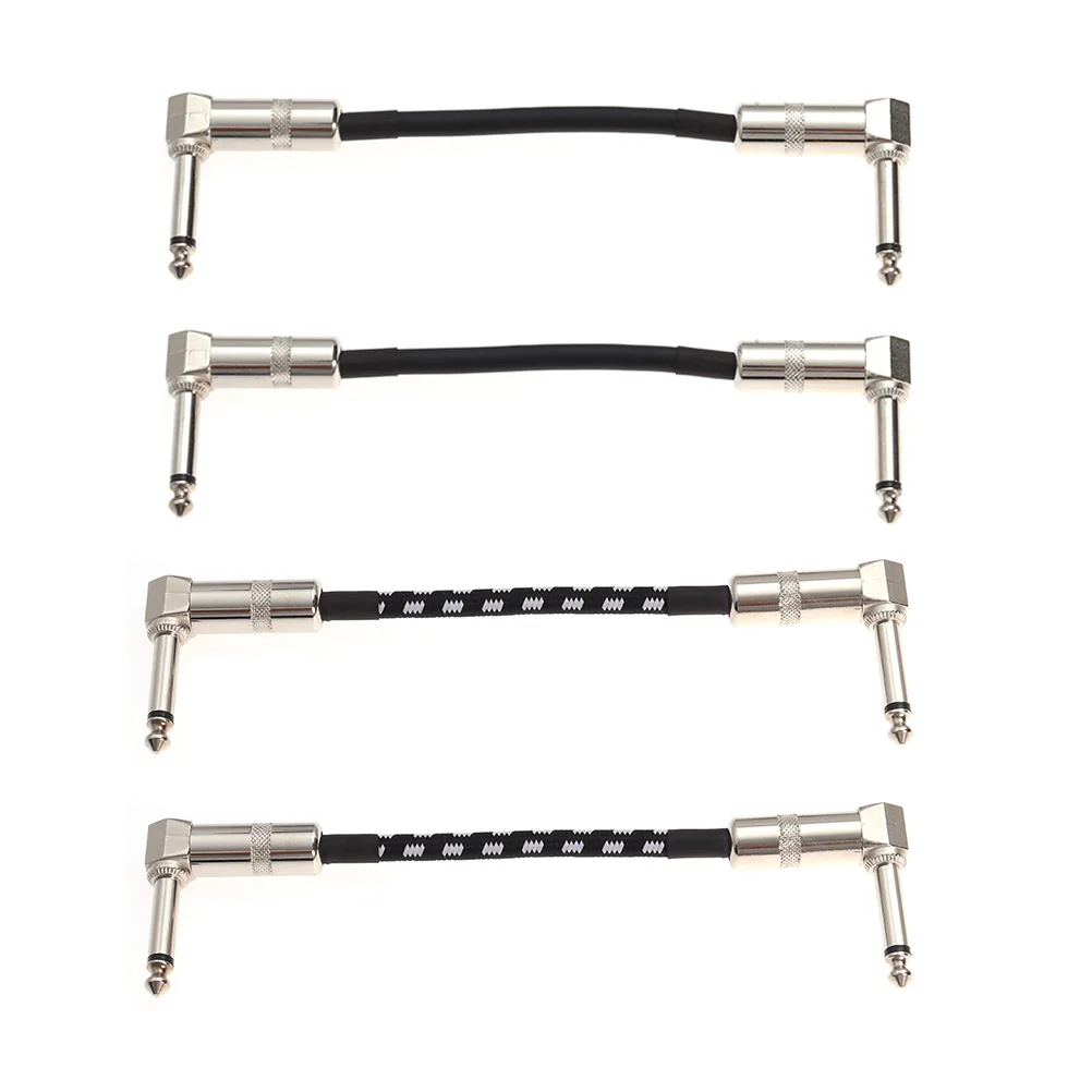 4 шт. Гибкая под прямым углом стерео инструмент линейный усилитель Провод для бас